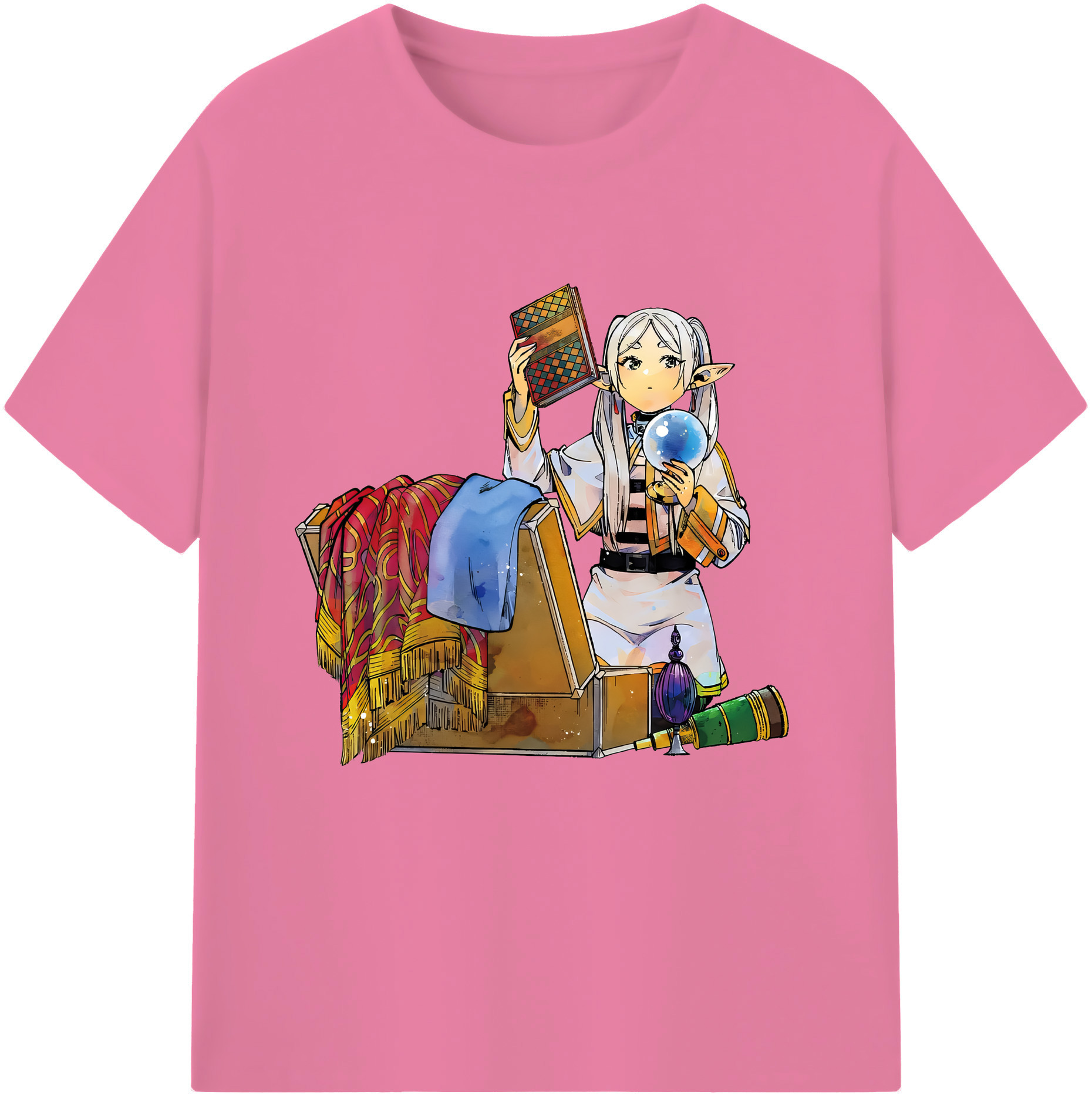 （画像用） 葬送のフリーレン Frieren 綿100％半袖Tシャツ（フロントプリント）